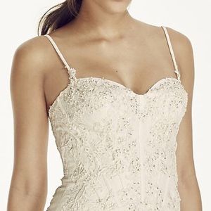 SOLD- Beige Corset-Style Crop Tank Top Bustier